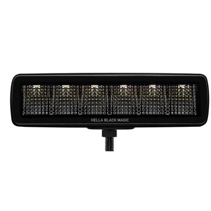 Hella Universal Black Magic 6 L.E.D. Mini Light Bar - Flood Beam Hella Fog Lights