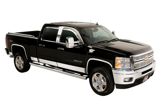 Putco 07-13 Silverado Crew Cab 5.5 Box - 6in Wide - 12pcs Stainless Steel Rocker Panels