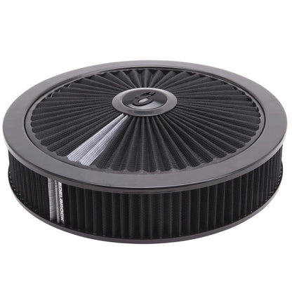 Edelbrock Air Cleaner Pro-Flo High-Flow Series Round Filtered Top 14In Dia X 3 125In Dropped Base