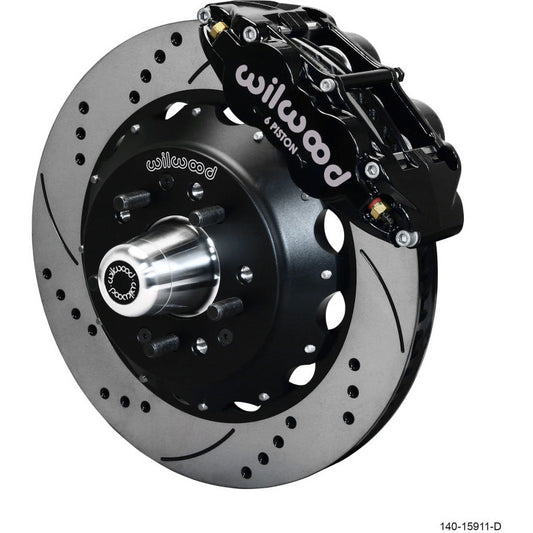 Wilwood Narrow Superlite 6R Front Big Brake Kit 14.00in SRP Drilled and Slotted Rotor - Black Wilwood Big Brake Kits