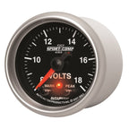 Autometer Sport-Comp II 2-1/16in Digital Voltometer Gauge - 18V AutoMeter Gauges