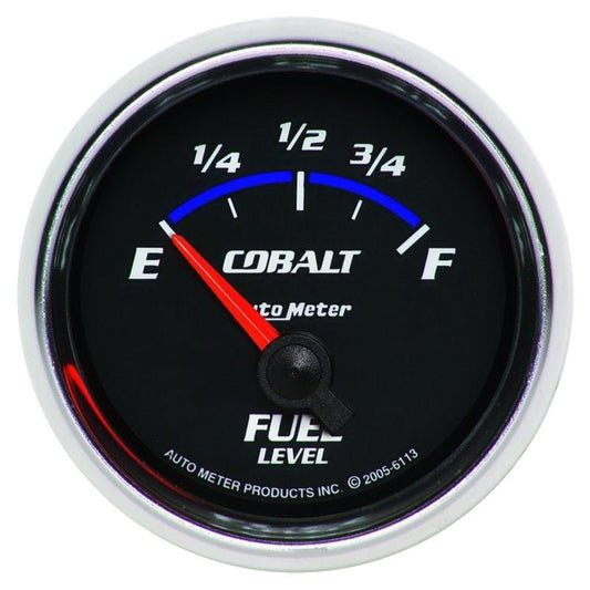 Autometer Cobalt 52mm 0 E/90 F SSE Fuel Level Gauge AutoMeter Gauges