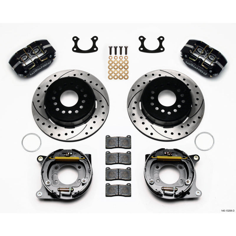 Wilwood Dynapro Dust-Boot P/S Park Brake Kit Drilled Small Ford 2.50in Offset Wilwood Big Brake Kits