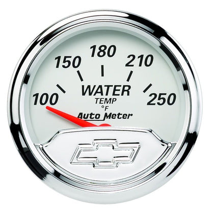 Autometer Chevy Vintage 2in 100-250 Deg F Short Sweep Electronic Water Temp Gauge AutoMeter Gauges