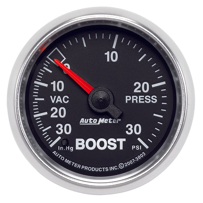 Autometer GS 52mm 30 In Hg.-Vac/30 PSI Mechanical Vacuum/Boost Gauge AutoMeter Gauges