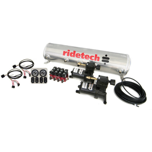 Ridetech 5 Gallon 4-Way Analog Air Ride Compressor Leveling System Ridetech Air Compressor Systems