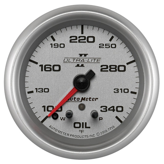 Autometer Ultra-Lite II 2-5/8in 340 Deg F Stepper Motor w/ Peak & Warn Oil Temp Gauge AutoMeter Gauges