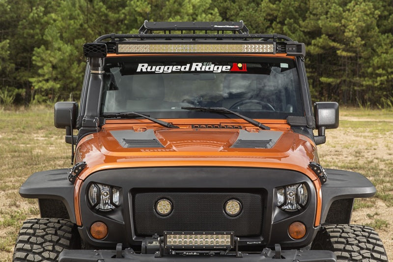 Rugged Ridge 07-18 Jeep Wrangler JK Elite Fast Track Windshield Light Bar Mount w/ Crossbar Rugged Ridge Light Bars & Cubes