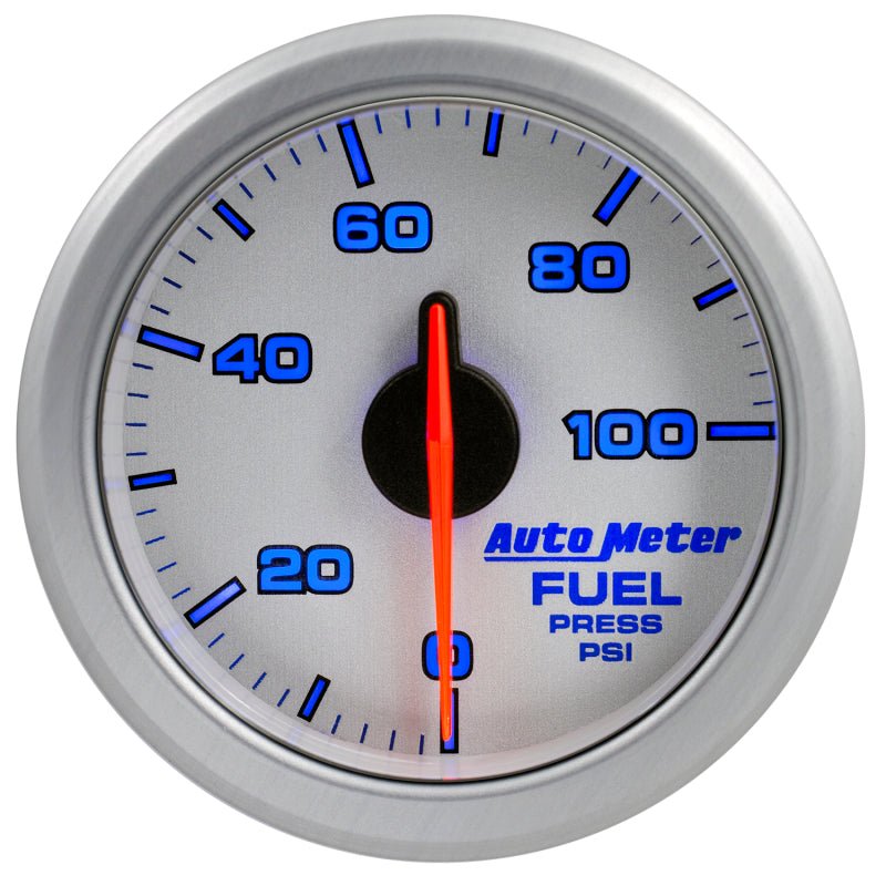Autometer Airdrive 2-1/6in Fuel Pressure Gauge 0-100 PSI - Silver AutoMeter Gauges