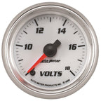 Autometer Pro-Cycle Gauge Voltmeter 2 1/16in 18V Digital Stepper Motor White AutoMeter Gauges