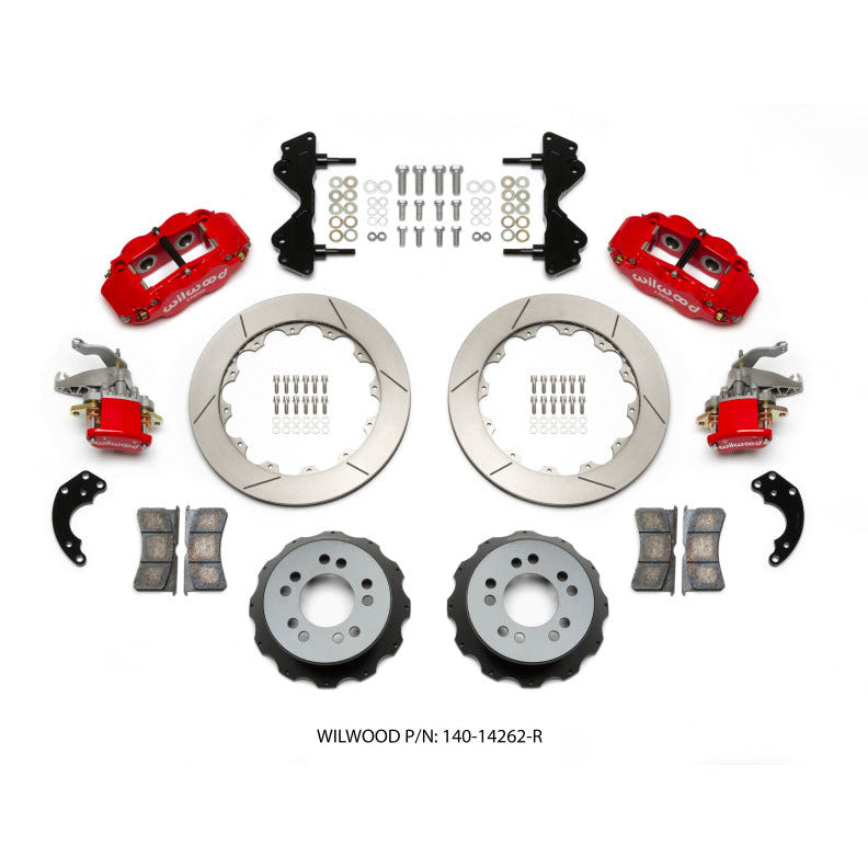 Wilwood Narrow Superlite 4R / MC4 Rear Kit 12.88 Red Currie Pro-Tour Unit Bearing Floater Wilwood Big Brake Kits