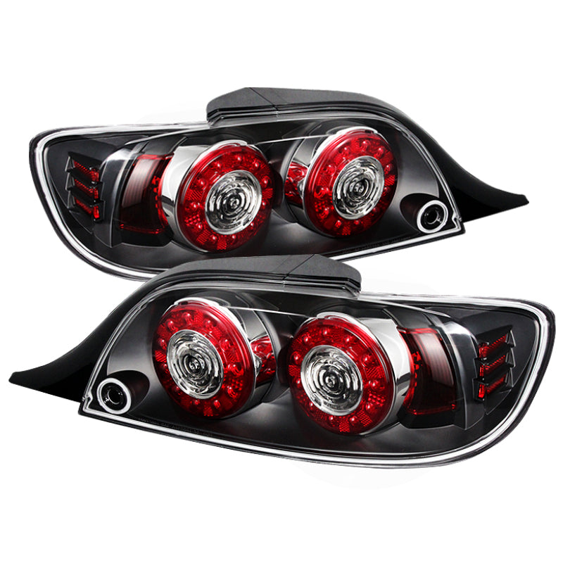 Xtune Mazda Rx-8 04-08 LED Tail Lights Black ALT-ON-MRX804-LED-BK SPYDER Tail Lights