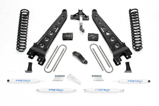 Fabtech 18 Ford F450/F550 4WD Diesel 6in Rad Arm Sys w/Coils & Perf Shks