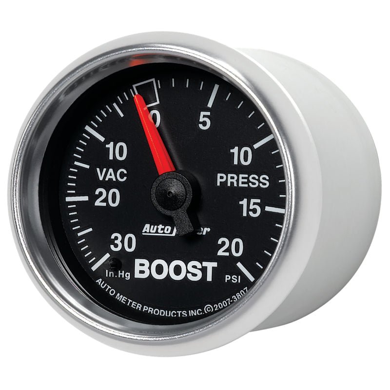 Autometer GS 52mm 30 in Hg/20 psi Mechanical Vacuum/Boost Gauge AutoMeter Gauges