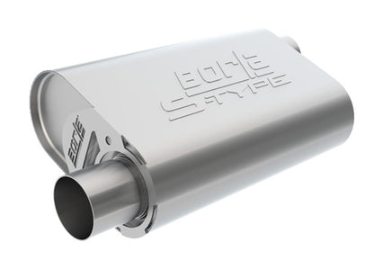 Borla CrateMuffler BBC 396 2.5 inch Offset/Offset 14in x 4.35in x 9in Oval Muffler