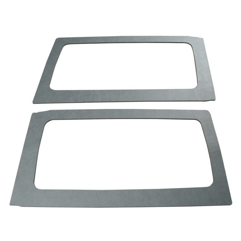 DEI 11-18 Jeep Wrangler JK 2-Door Boom Mat Rear Side Window Trim - 2 Piece - Gray Leather Look