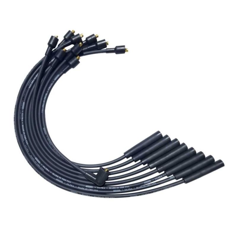 Moroso SB Chrysler Mopar 273/318/340/360 Unsleeved Non-HEI Ultra Spark Plug Wire Set - Black