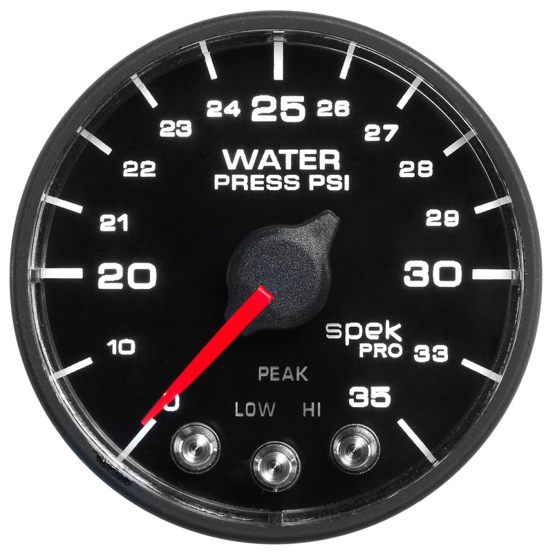 Autometer Spek-Pro - Nascar 2-1/16in Water Press 0- 35 psi Bfb Sp AutoMeter Gauges