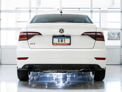 AWE Tuning 18-21 Volkswagen Jetta GLI Mk7 Track Edition Exhaust - Diamond Black Tips (Fits OEM DP)