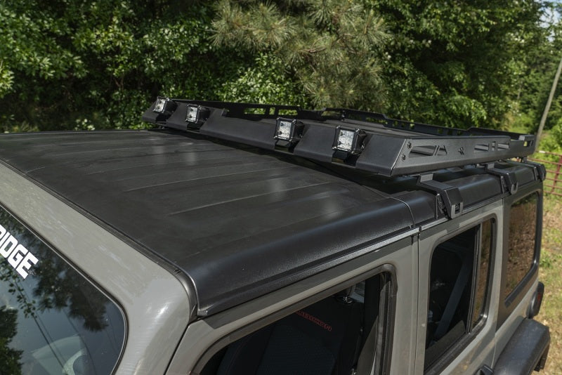 Rugged Ridge Roof Rack with Basket 18-20 Jeep Wrangler JL 4Dr Hardtops Rugged Ridge Roof Rack