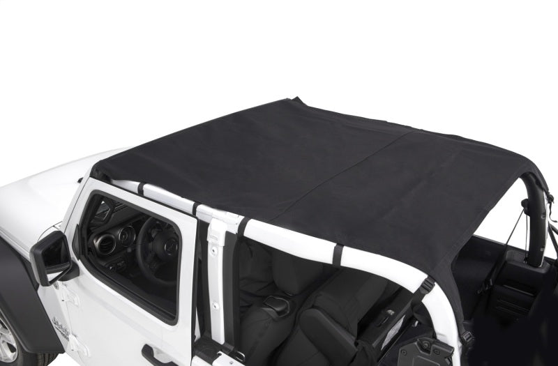 Rugged Ridge Savannah Brief Top Diamond Black 10-18 Jeep Wrangler JL 2-Door Rugged Ridge Soft Tops