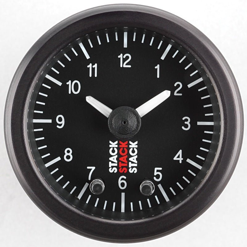 Autometer Stack Analog Clock Gauge - Black AutoMeter Gauges