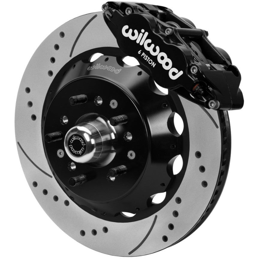 Wilwood 70-81 FBody/75-79 A&XBody FNSL6R Frt BBK 14in D/S Rtr Blk Calipers Use w/ Pro Drop Spindle Wilwood Big Brake Kits