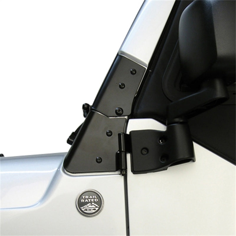 Rugged Ridge 97-06 Jeep Wrangler TJ Black Windshield Hinges Rugged Ridge Hardware - Singles