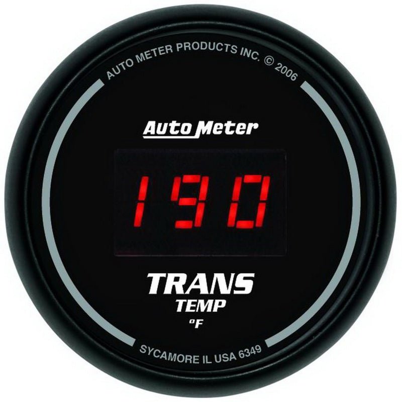 Autometer Z Series 52mm Black Digital 0-300 Deg F Transmission Temperature Gauge AutoMeter Gauges