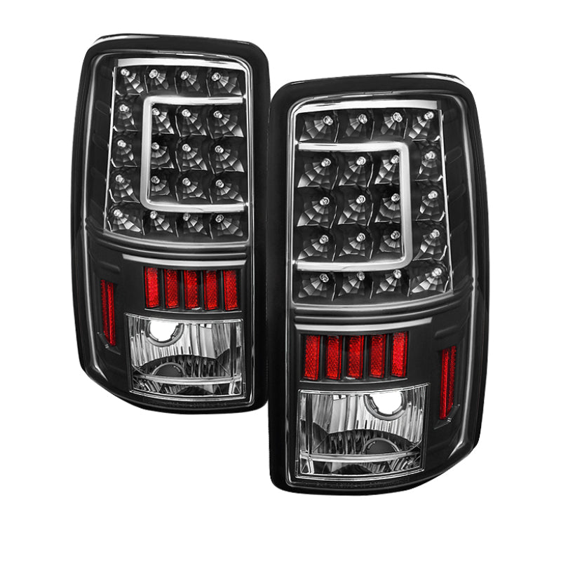 Xtune GMC Yukon Denali/Denali Xl 01-06 Version 2 C Shape LED Tail Lights Black ALT-ON-CD00-G2-LED-BK SPYDER Tail Lights