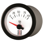 Autometer Stack 52mm 0-100 PSI 1/8in NPTF Electric Oil Pressure Gauge - White AutoMeter Gauges