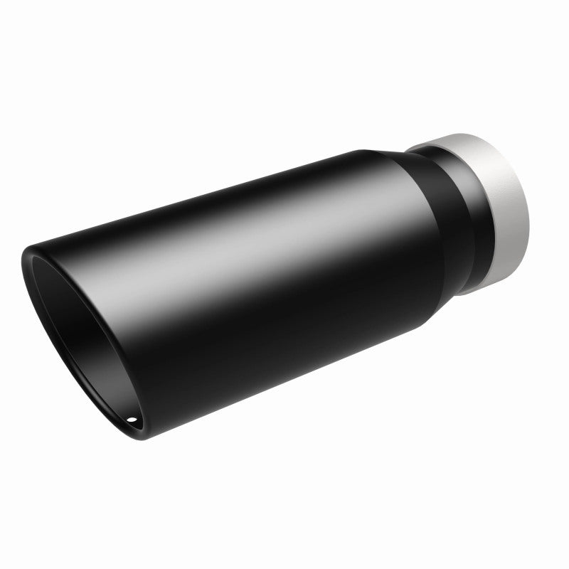 MagnaFlow Tip Stainless Black Coated Single Wall Round Single Outlet 5in Dia 4in Inlet 13in L