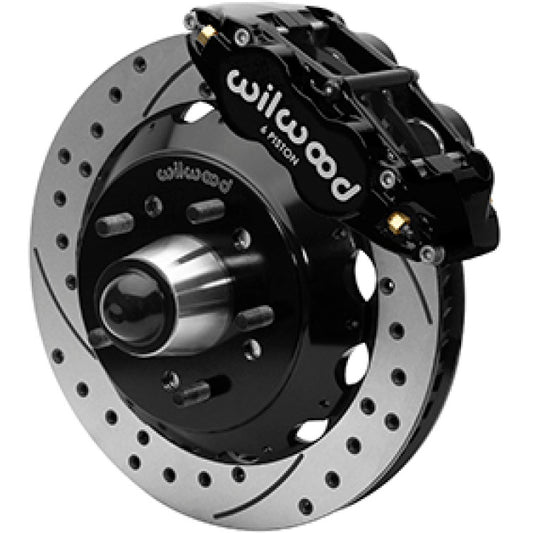 Wilwood Superlite 6R Front Brake Kit for 63-87 Chevy C10 Prospindle 13.06 in Diameter Black Calipers Wilwood Big Brake Kits