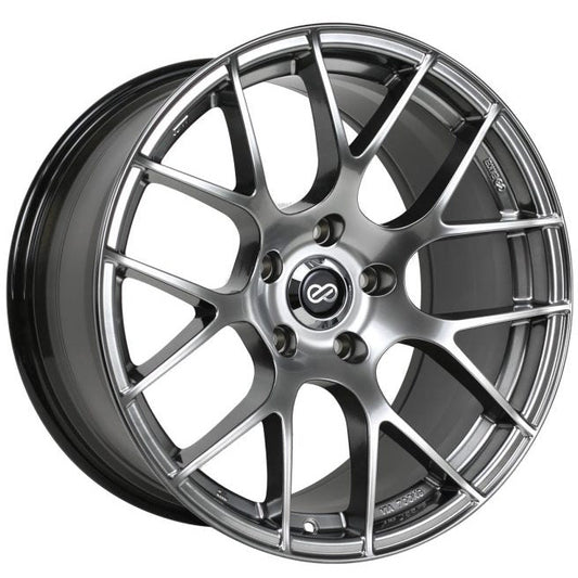 Enkei Raijin 18x8 35mm Offset 5x112 Bolt Pattern 72.6 Bore Diamter Hyper Silver Wheel Enkei Wheels - Cast