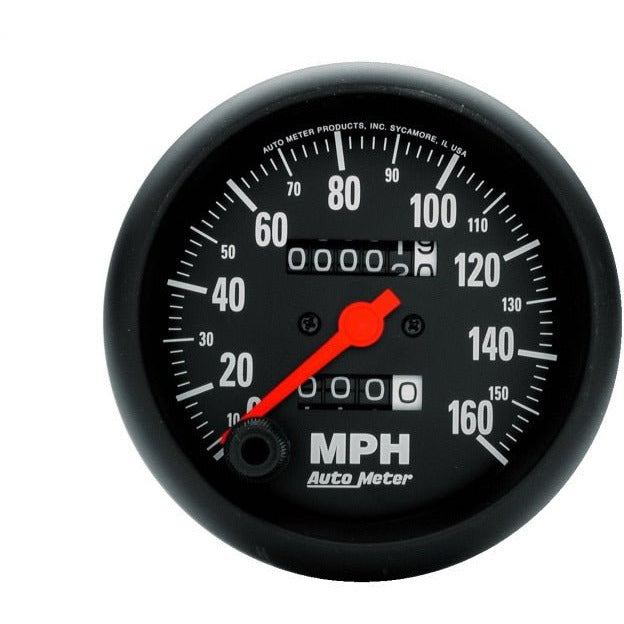 Autometer Z-Series 85mm160 MPH Mechanical Speedometer AutoMeter Gauges