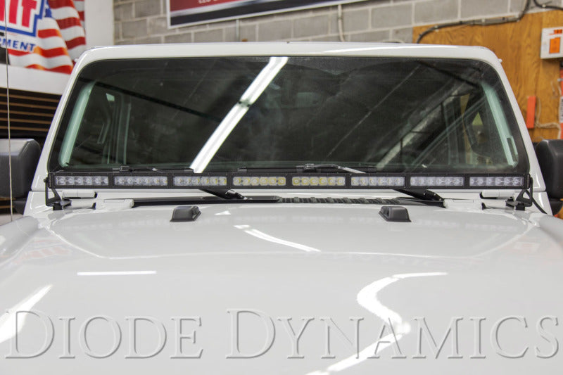 Diode Dynamics 18-21 Jeep JL Wrangler/Gladiator SS50 Hood LED Light Bar Kit - White Combo