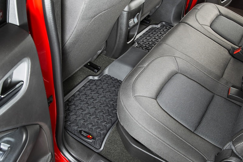 Rugged Ridge Floor Liner Rear Black 2015-2020 Chevrolet / GMC Colorado / Canyon Crew Cab Rugged Ridge Floor Mats - Rubber