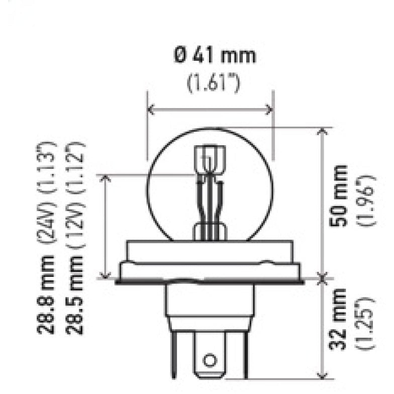 Hella Bulb 7952 24V 55/50W P45t S13 R2 Hella Bulbs