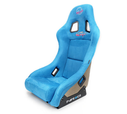 NRG FRP Bucket Seat ULTRA Edition - Medium (Blue Alcantara/Pearlized Back)