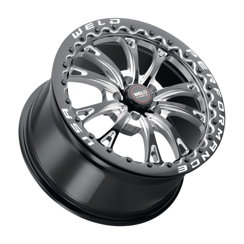 Weld Belmont Beadlock 18x10.5 / 5x120.65 BP / ET65 BS8.25 Gloss Black MIL DIA 78.1 Weld Wheels - Cast