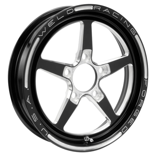 Weld Alumastar 1-Piece 15x3.5 / 5x4.5 BP / 2.25in. BS Black Wheel - Non-Beadlock Weld Wheels - Forged