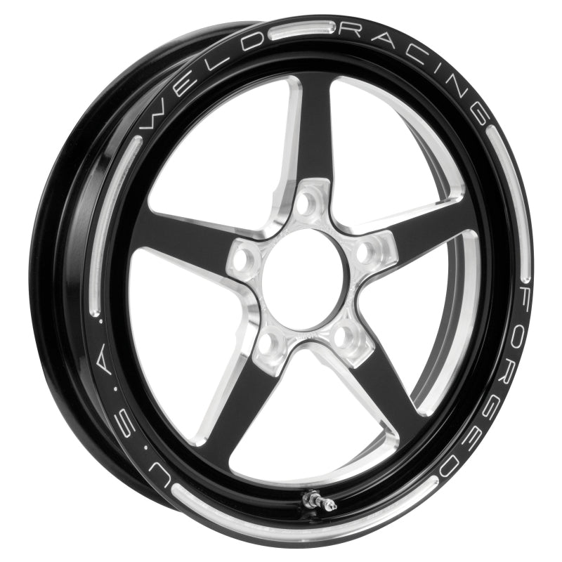 Weld Alumastar 1-Piece 15x3.5 / 5x4.75 BP / 2.25in. BS Black Wheel - Non-Beadlock Weld Wheels - Forged