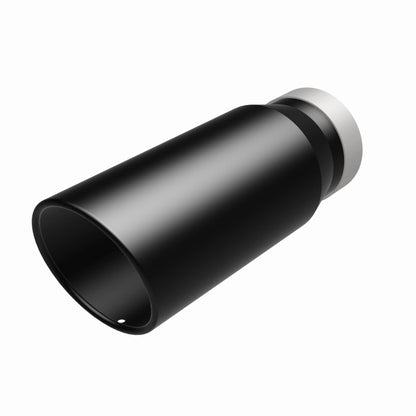 MagnaFlow Tip Stainless Black Coated Single Wall Round Single Outlet 5in Dia 4in Inlet 13in L