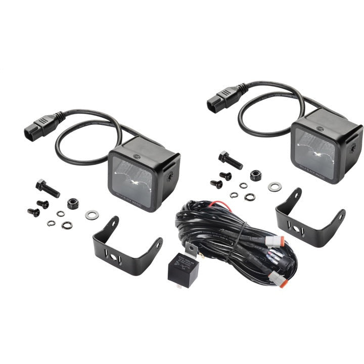 Hella Universal Black Magic 2.7in L.E.D. Cube Kit - Flood Beam Hella Fog Lights