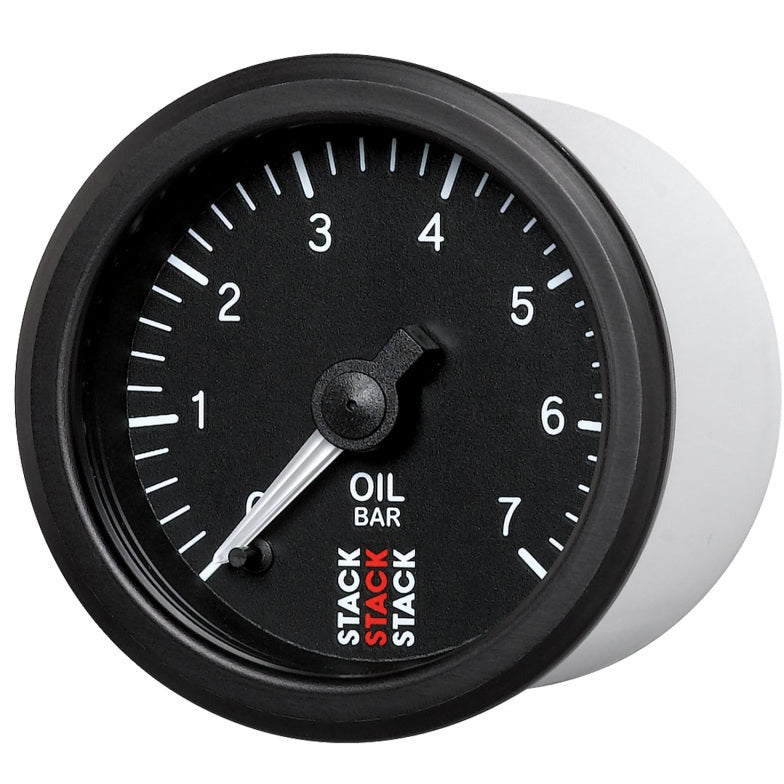 Autometer Stack 52mm 0-7 Bar M10 Male Pro Stepper Motor Oil Pressure Gauge - Black AutoMeter Gauges