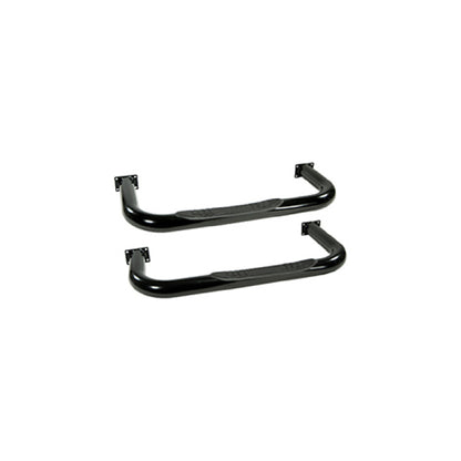 Rugged Ridge 3in Round Tube Side Steps Black 76-83 CJ5 Rugged Ridge Side Steps