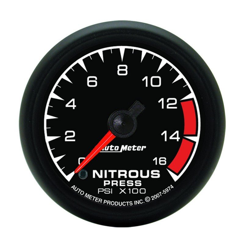 Autometer ES 52mm Full Sweep Electric 0-1600 PSI Nitrous Pressure Gauge AutoMeter Gauges