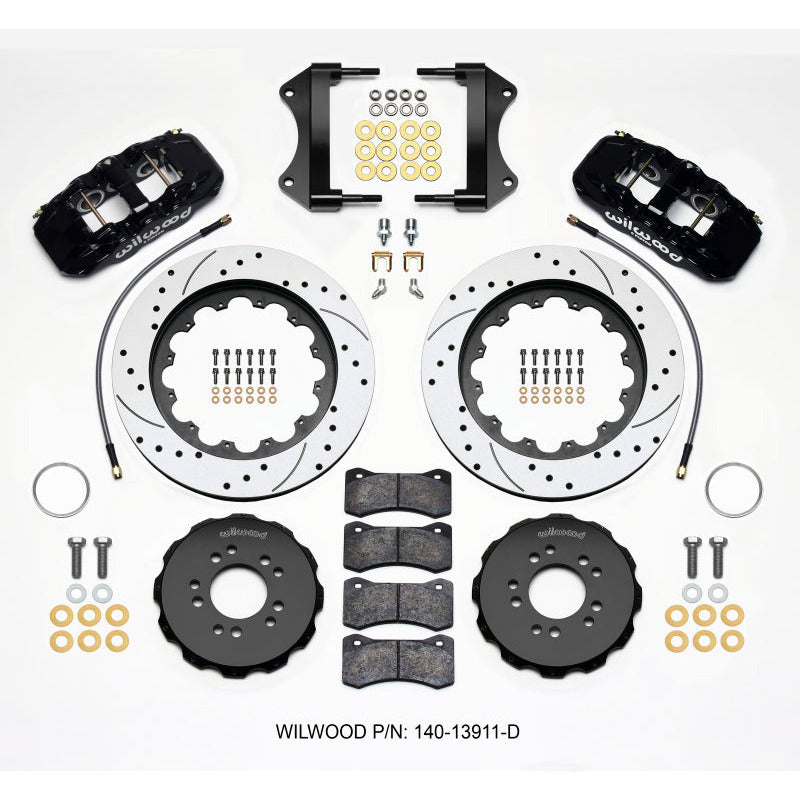 Wilwood AERO6 Front Hat Kit 15.00 Drilled 2014-up Corvette C7 w/Lines Wilwood Big Brake Kits