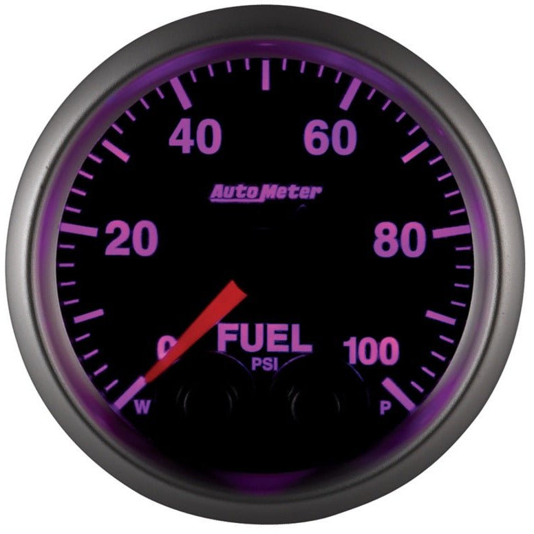 Autometer Elite 52mm 0-100 PSI Fuel Pressure Peak & Warn w/ Electronic Control Gauge AutoMeter Gauges