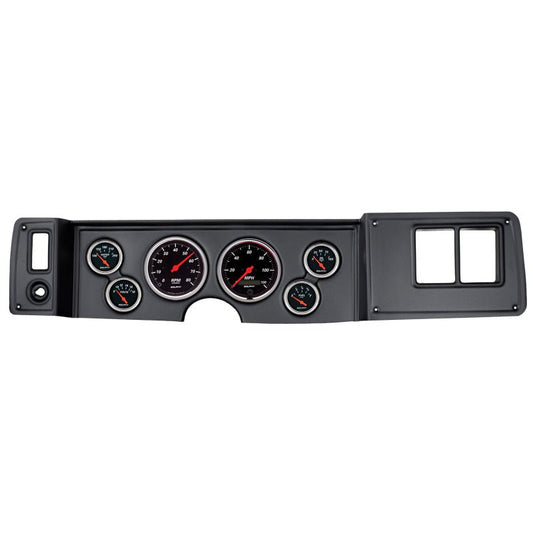 Autometer Designer Black 79-81 Camaro Dash Kit 6pc Tach / MPH / Fuel / Oil / WTMP / Volt AutoMeter Gauges